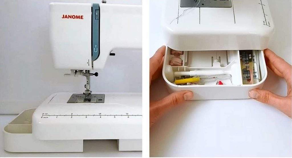 Janome 525S Sewing Machine Compartment