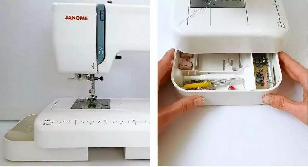 Janome 525S Sewing Machine Compartment