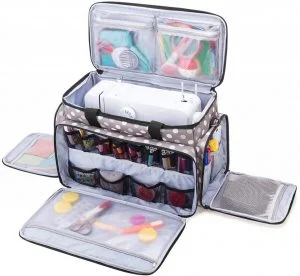 Teamoy Sewing Machine Case with Top Wide Opening, Universal Sewing