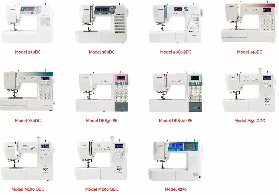 Janome Computerised Sewing Machines