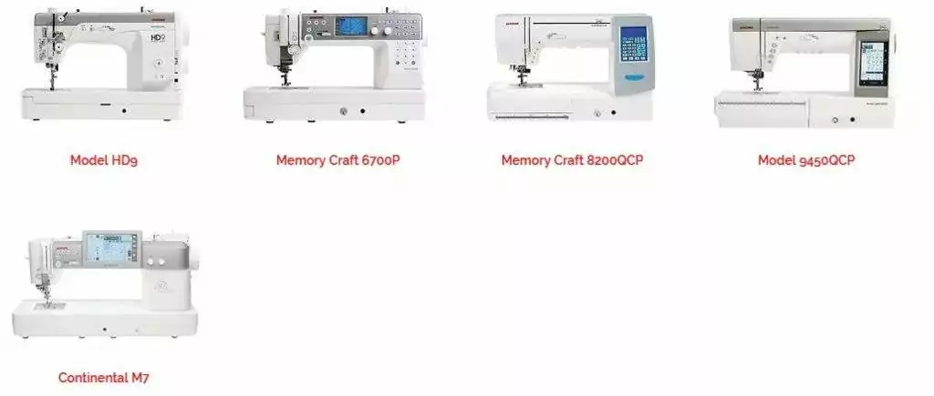 Janome Long Arm space Sewing Machines
