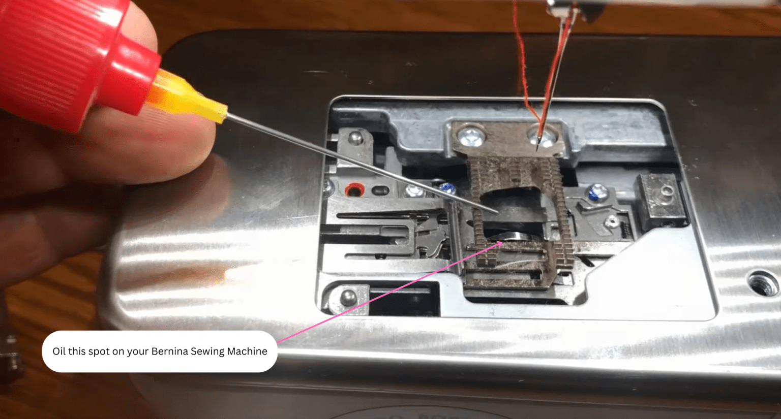 How and where to oil a Bernina Sewing Machine For the 4, 5 and 7