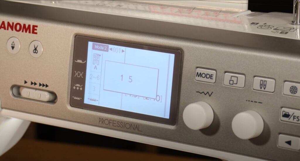 Janome Memory Craft 6700P Sewing Machine Screen